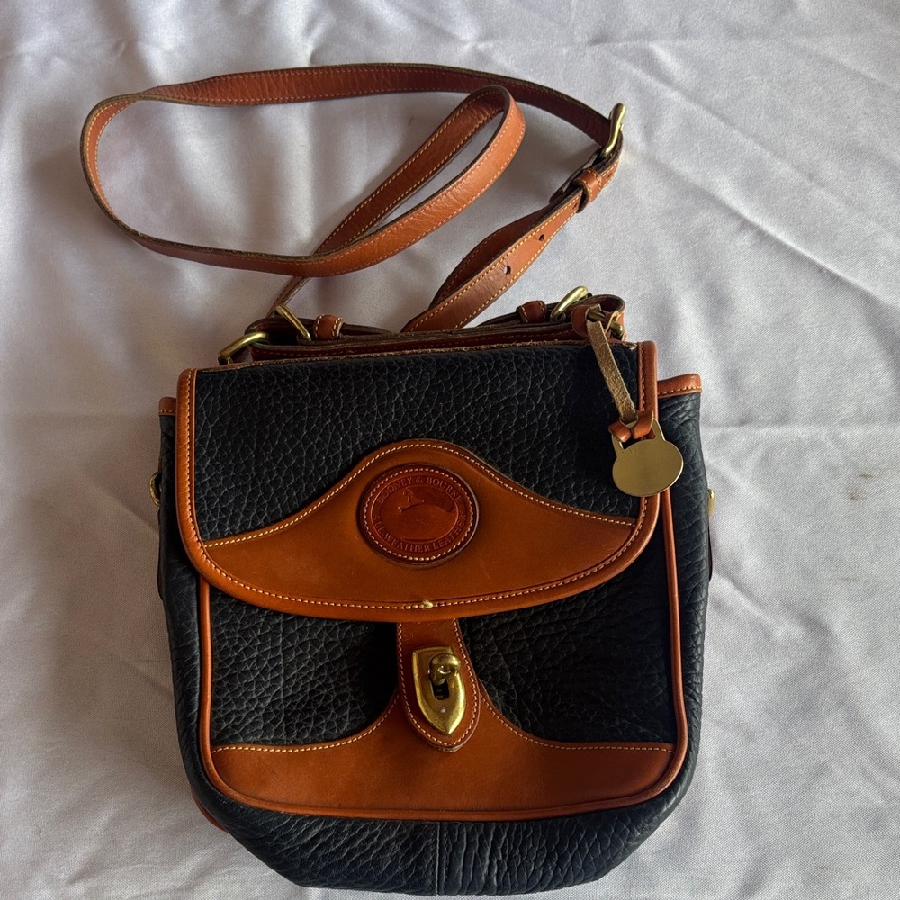 Dooney & Bourke Black and Tan Crossbody Bag